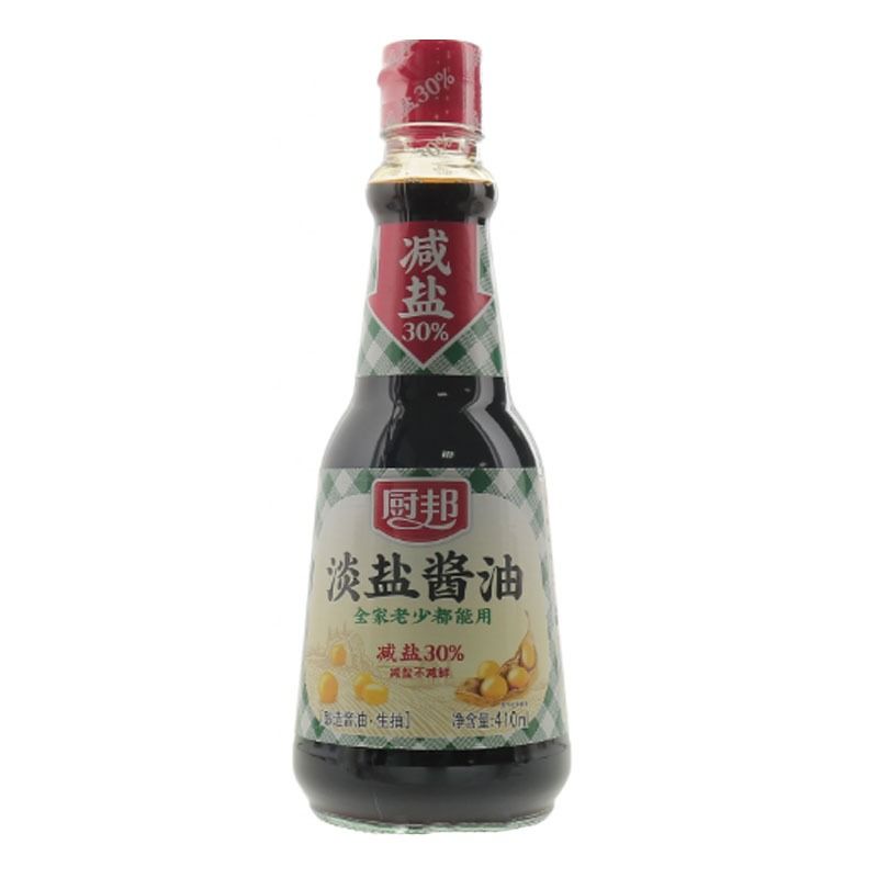 厨邦 淡盐酱油 410ml／瓶