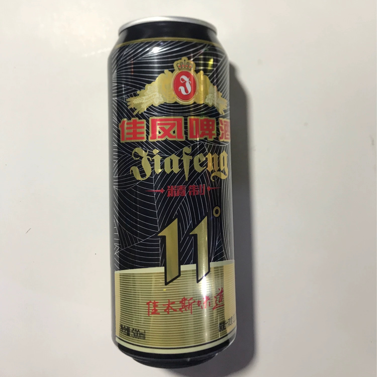 佳凤11°听装啤酒500ml