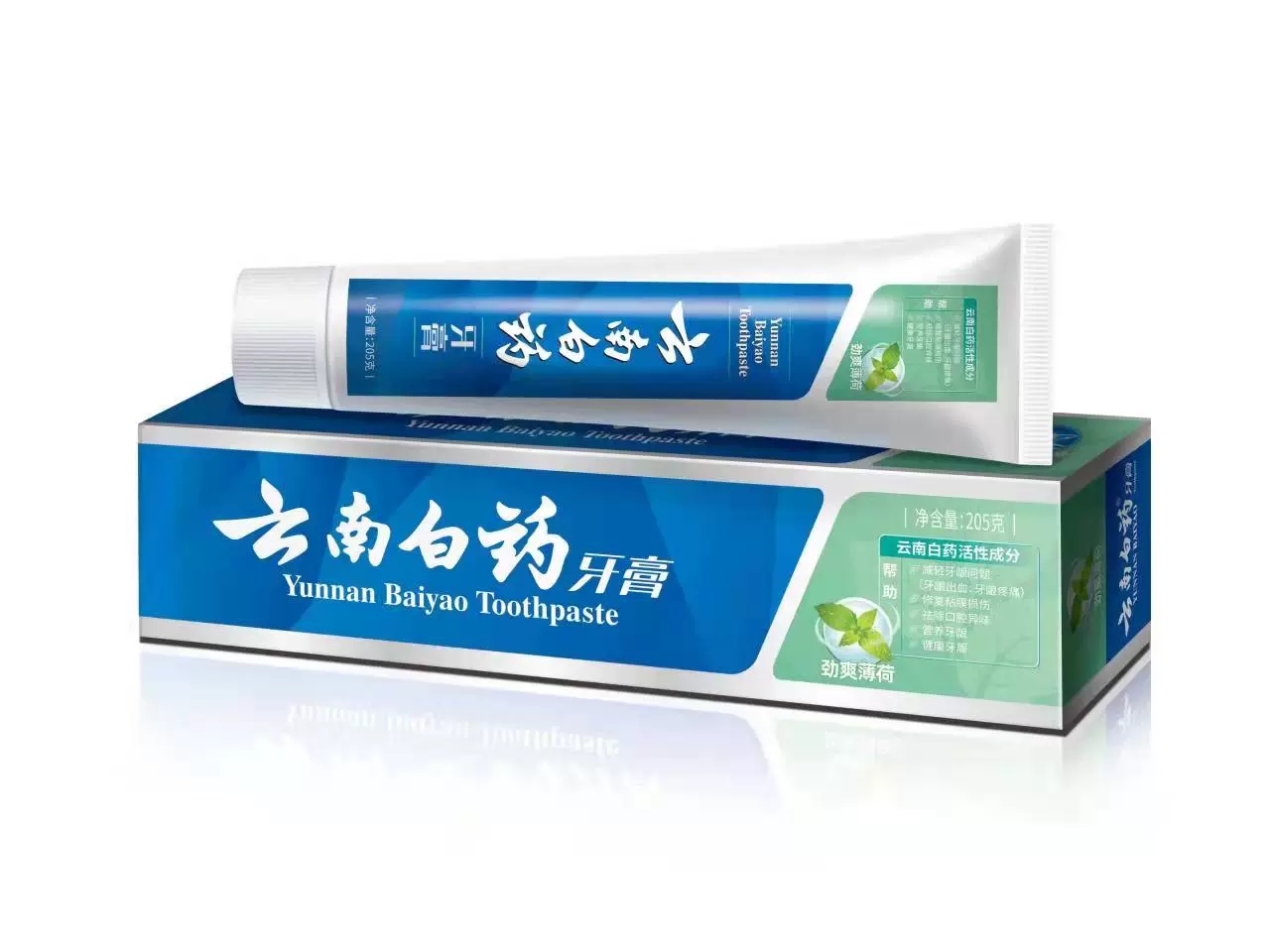 云南白药劲爽薄荷型牙膏205g